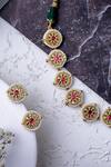 VIVINIA by Vidhi Mehra_Gold Plated Kundan Polki Designer Jewellery Set _Online
