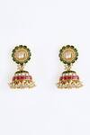 Buy_VIVINIA by Vidhi Mehra_Gold Plated Zari Kundan Polki Necklace Set _Online_at_Aza_Fashions