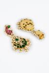 Shop_VIVINIA by Vidhi Mehra_Gold Plated Stones Kundan Polki Designer Jewellery Set _Online_at_Aza_Fashions
