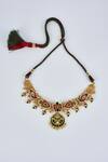 VIVINIA by Vidhi Mehra_Gold Plated Stones Kundan Polki Designer Jewellery Set _at_Aza_Fashions