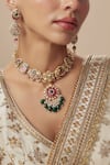 Buy_Vivinia By Vidhi Mehra_Gold Plated Diamonds Designer Kundan Polki Jewellery Set 
