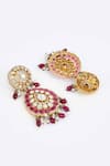 Buy_VIVINIA by Vidhi Mehra_Gold Plated Kundan Polki Jewellery Set _Online_at_Aza_Fashions