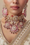 Buy_VIVINIA by Vidhi Mehra_Gold Plated Kundan Polki Jewellery Set 