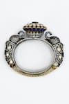 Buy_Vivinia By Vidhi Mehra_Silver Plated Zari Designer Zircon Embellished Bangle _Online_at_Aza_Fashions