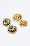 VIVINIA by Vidhi Mehra_Gold Plated Designer Kundan Polki Jewellery Set _Online_at_Aza_Fashions