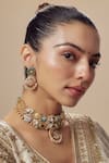 Buy_VIVINIA by Vidhi Mehra_Gold Plated Diamonds Designer Kundan Polki Jewellery Set 