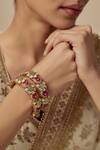 VIVINIA by Vidhi Mehra_Gold Plated Diamonds Kundan Polki Designer Bangles _Online_at_Aza_Fashions