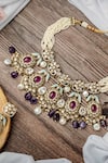 Buy_VIVINIA by Vidhi Mehra_Gold Plated Diamonds, Stones Kundan Polki Designer Jewellery Set 