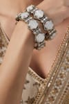 Vivinia By Vidhi Mehra_Gold Plated Diamonds Kundan Polki Designer Bangles _Online_at_Aza_Fashions