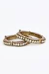 Buy_VIVINIA by Vidhi Mehra_Gold Plated Diamonds And Pink Kundan Polki Bangles _Online_at_Aza_Fashions