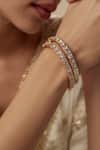 Buy_Vivinia By Vidhi Mehra_Gold Plated Imitation Diamonds Designer Kundan Polki Bangles _Online_at_Aza_Fashions