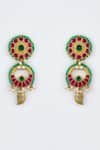 VIVINIA by Vidhi Mehra_Multi Color Kundan Polki Necklace And Earring Set _Online_at_Aza_Fashions