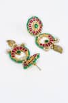 Buy_VIVINIA by Vidhi Mehra_Multi Color Kundan Polki Necklace And Earring Set _Online_at_Aza_Fashions