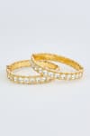 Buy_VIVINIA by Vidhi Mehra_Gold Plated Diamonds Kundan Polki Embellished Bangles _Online_at_Aza_Fashions