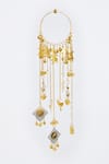 VIVINIA by Vidhi Mehra_Gold Plated Chains Adjustable Kaleera Bangles _Online_at_Aza_Fashions