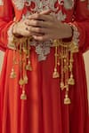 Buy_VIVINIA by Vidhi Mehra_Gold Plated Adjustable Kaleera Bangles _at_Aza_Fashions