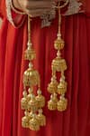 Shop_VIVINIA by Vidhi Mehra_Gold Plated Kundan Polki Kaleeras _Online_at_Aza_Fashions