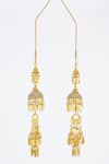 Buy_VIVINIA by Vidhi Mehra_Gold Plated Designer Kaleeras With Kundan And Polki _Online_at_Aza_Fashions