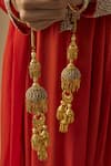 Shop_VIVINIA by Vidhi Mehra_Gold Plated Designer Kaleeras With Kundan And Polki _Online_at_Aza_Fashions