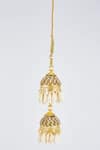 VIVINIA by Vidhi Mehra_Gold Plated Kundan Polki Kaleeras _Online_at_Aza_Fashions