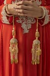 Buy_VIVINIA by Vidhi Mehra_Gold Plated Kundan Polki Designer Kaleeras _at_Aza_Fashions