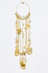 Vivinia By Vidhi Mehra_Gold Plated Adjustable Kaleera Bangles _Online_at_Aza_Fashions
