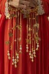 Buy_VIVINIA by Vidhi Mehra_Gold Plated Pearls Adjustable Kaleera Bangles _Online_at_Aza_Fashions