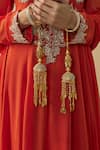 Buy_VIVINIA by Vidhi Mehra_Gold Plated Kundan Polki Designer Kaleeras _at_Aza_Fashions