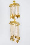 Buy_VIVINIA by Vidhi Mehra_Gold Plated Kundan Polki Kaleera Set _Online_at_Aza_Fashions