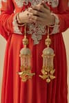 Buy_VIVINIA by Vidhi Mehra_Gold Plated Kundan Polki Designer Kaleeras _at_Aza_Fashions