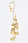Shop_VIVINIA by Vidhi Mehra_Gold Plated Kundan Polki Designer Kaleeras _at_Aza_Fashions