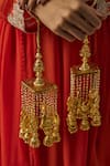 Buy_VIVINIA by Vidhi Mehra_Gold Plated Kundan Polki Kaleera Pair _Online_at_Aza_Fashions