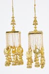 Shop_VIVINIA by Vidhi Mehra_Gold Plated Kundan Polki Kaleera Pair _Online_at_Aza_Fashions