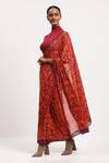 ABRAHAM AND THAKORE_Multi Color Silk Sequins Rabari Printed Saree _Online_at_Aza_Fashions