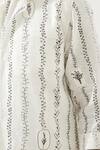 Son of A Noble Snob_White Linen Embroidery, Applique Madox Vine Bundi Kurta Set _at_Aza_Fashions