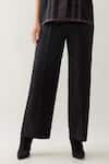 Buy_Son of A Noble Snob_Black Cotton Satin Bows Paneled Midi Skirt _Online_at_Aza_Fashions