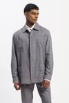 Buy_ABRAHAM AND THAKORE_Multi Color Cotton Diagonal Print Jacket _at_Aza_Fashions