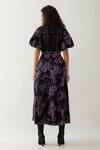 Shop_Son of A Noble Snob_Black Cotton Satin Round Neck Queen Co-ord Set With Floral Skirt _at_Aza_Fashions
