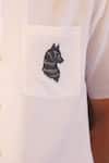 Shop_Raw & Rustic by Niti Bothra_White Cotton, Linen, Tencel Embroidery Cuban Collar Shirt 