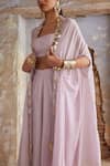 Shop_Etasha by Asha Jain_Mauve Georgette Square Neck Cape And Palazzo Set _Online_at_Aza_Fashions