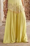 Buy_Etasha by Asha Jain_Yellow Georgette Embroidery Square Neck Designer Kurta Set With Dupatta _Online_at_Aza_Fashions