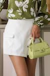 B'Infinite_White Crepe Designer Skorts _at_Aza_Fashions