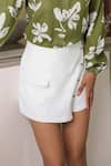 Buy_B'Infinite_White Crepe Designer Skorts 