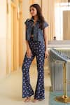 Buy_B'Infinite_Blue Denim Collared Shirt And Pant Set 