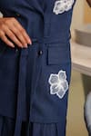 Buy_B'Infinite_Blue Denim Embroidery Blazer With Floral 