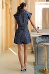Shop_B'Infinite_Blue Denim Collared Designer Dress _at_Aza_Fashions