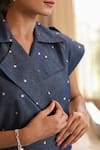 Buy_B'Infinite_Blue Denim Collared Designer Dress 