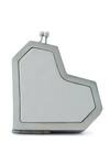 Shop_Anaar_Gray Beads, Fabric Flowers Heart Shaped Designer Satin Clutch _at_Aza_Fashions