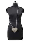 Buy_Anaar_Silver Embroidery, Beads Designer Slingette Clutch _Online_at_Aza_Fashions
