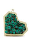 Shop_Anaar_Green Crystals Liza Slingette Designer Clutch _Online_at_Aza_Fashions